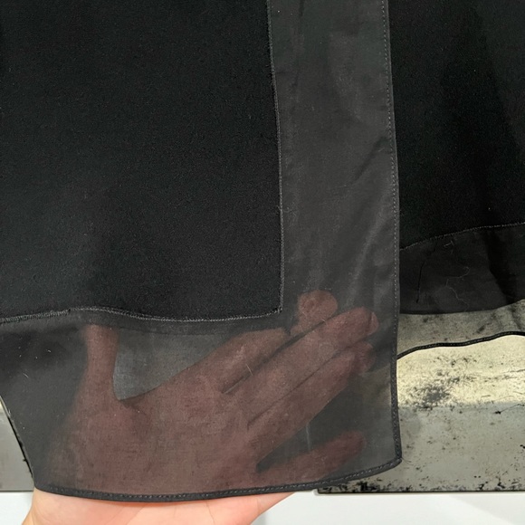 SANDRO Black Crossover Plunge V Neck, Sleeveless Long Blouse Top, Size 3/L - Picture 4 of 6